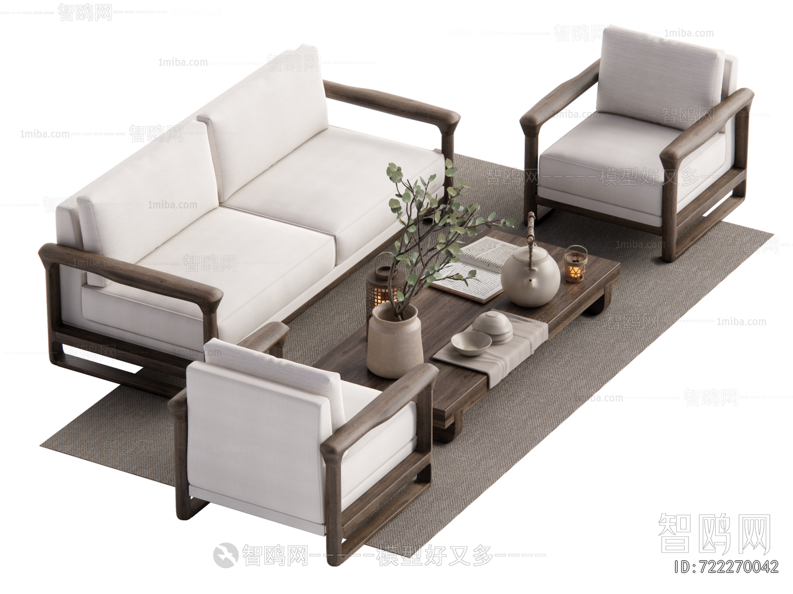 New Chinese Style Sofa Combination
