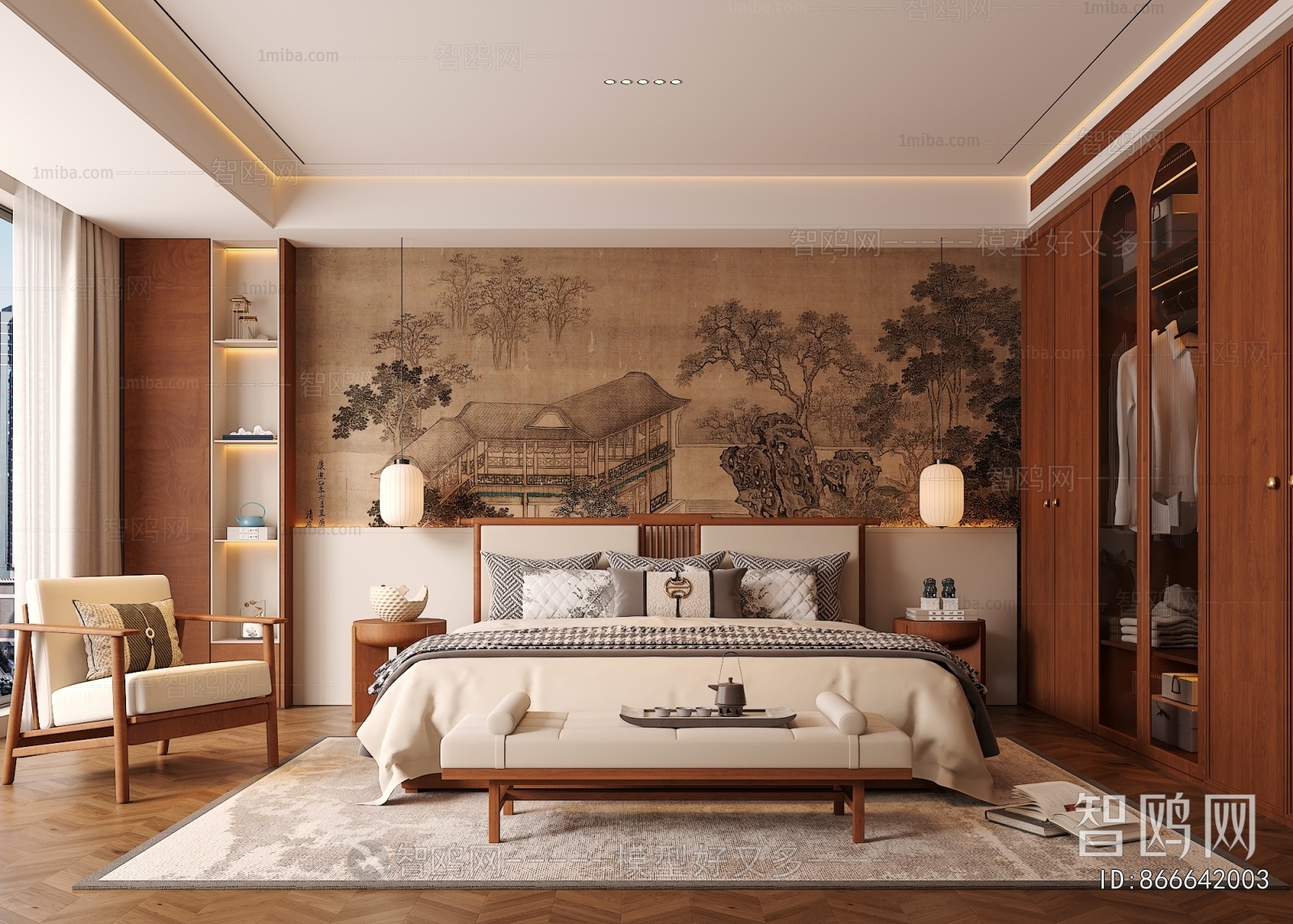 New Chinese Style Bedroom