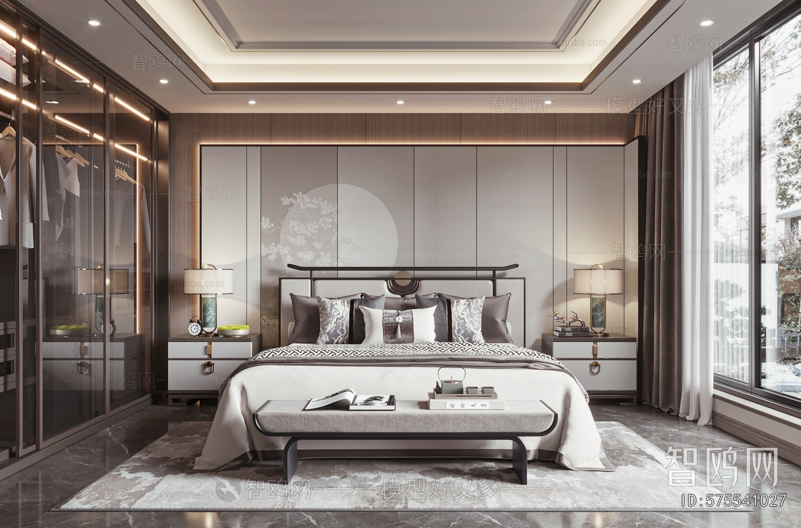 New Chinese Style Bedroom