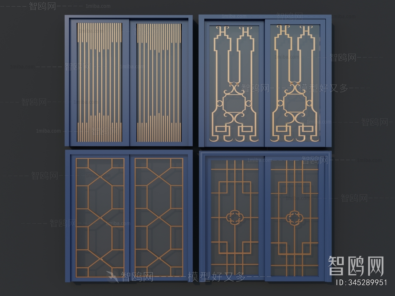 New Chinese Style Sliding Door