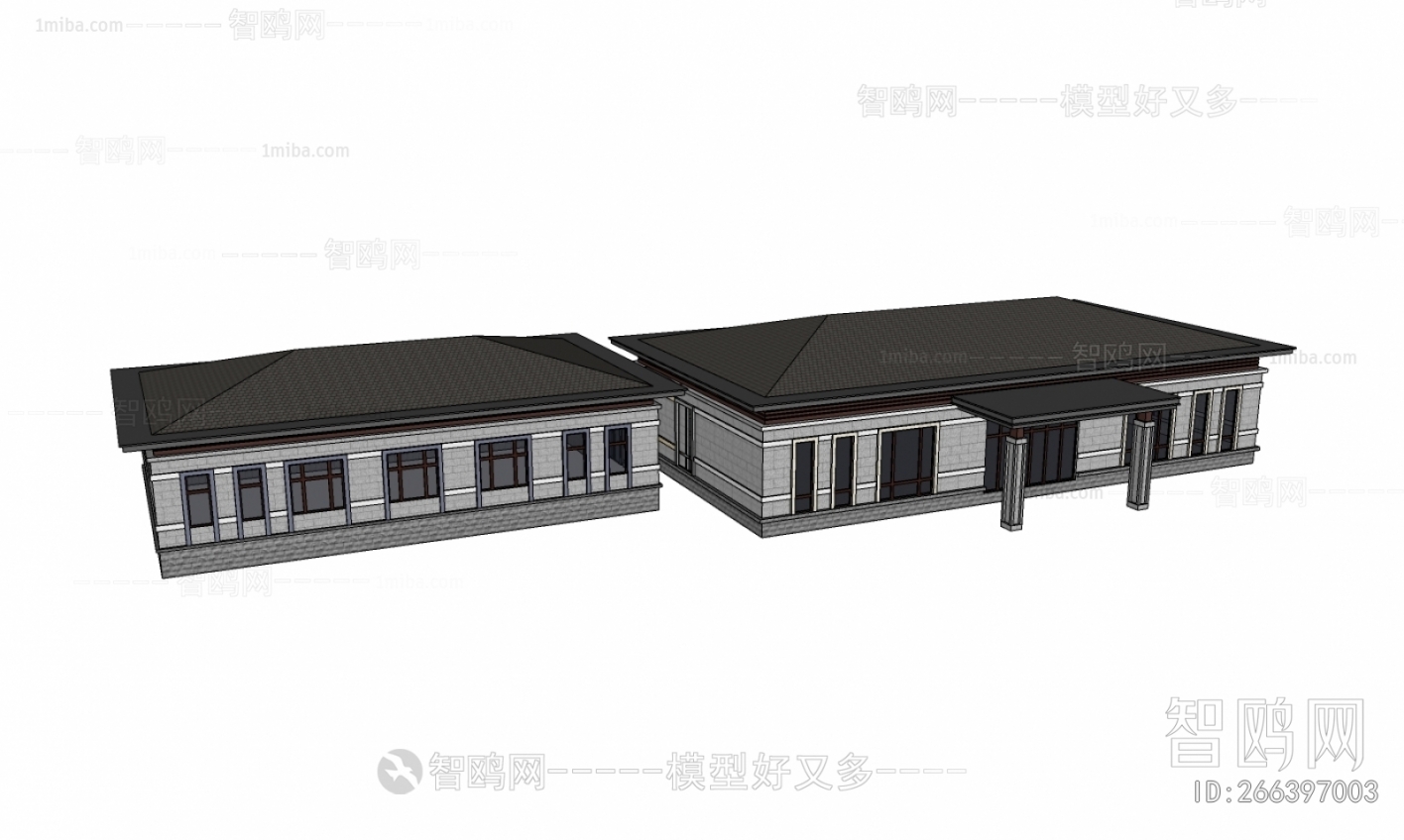 New Chinese Style Architecture Of Artistic Style