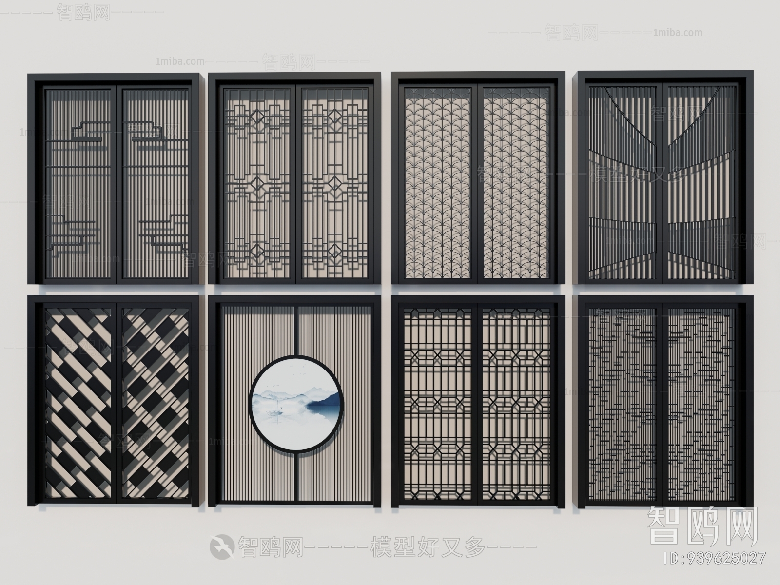 New Chinese Style Sliding Door