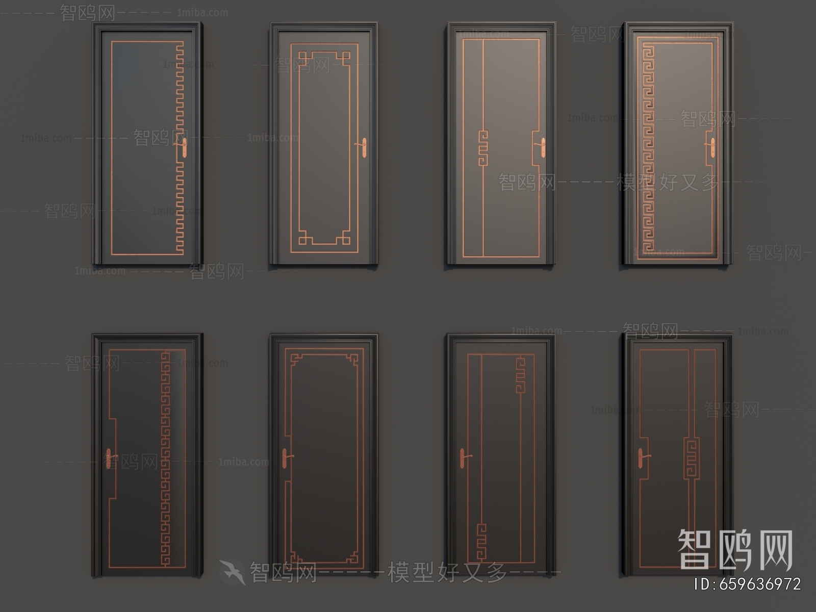 New Chinese Style Single Door