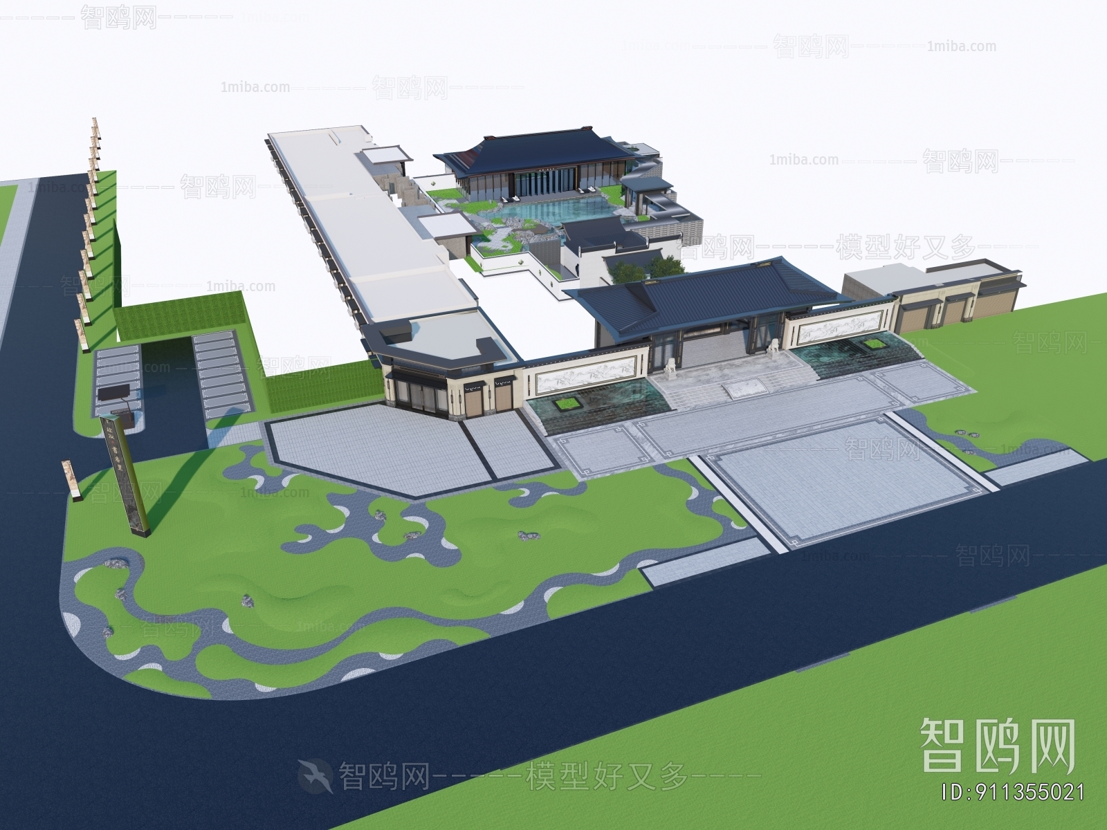 New Chinese Style Courtyard/landscape