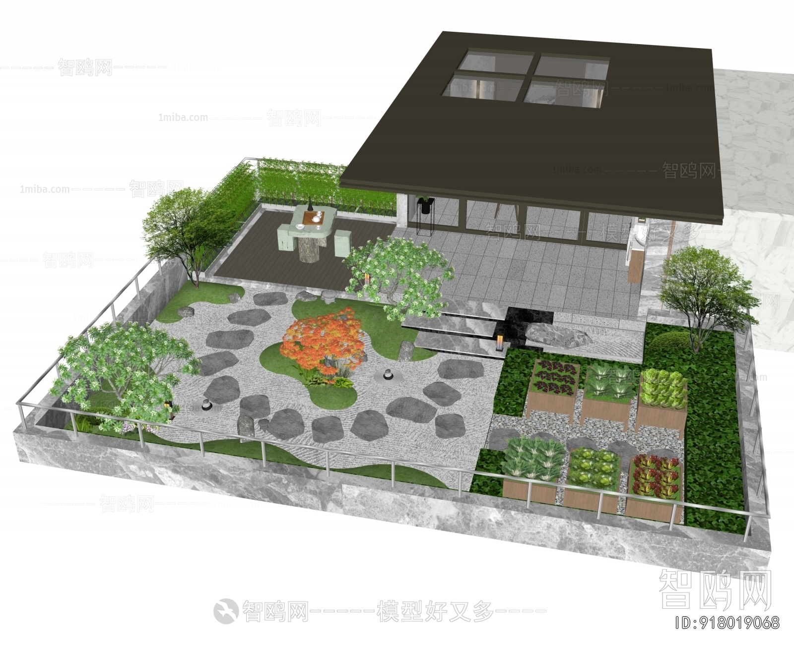 New Chinese Style Courtyard/landscape