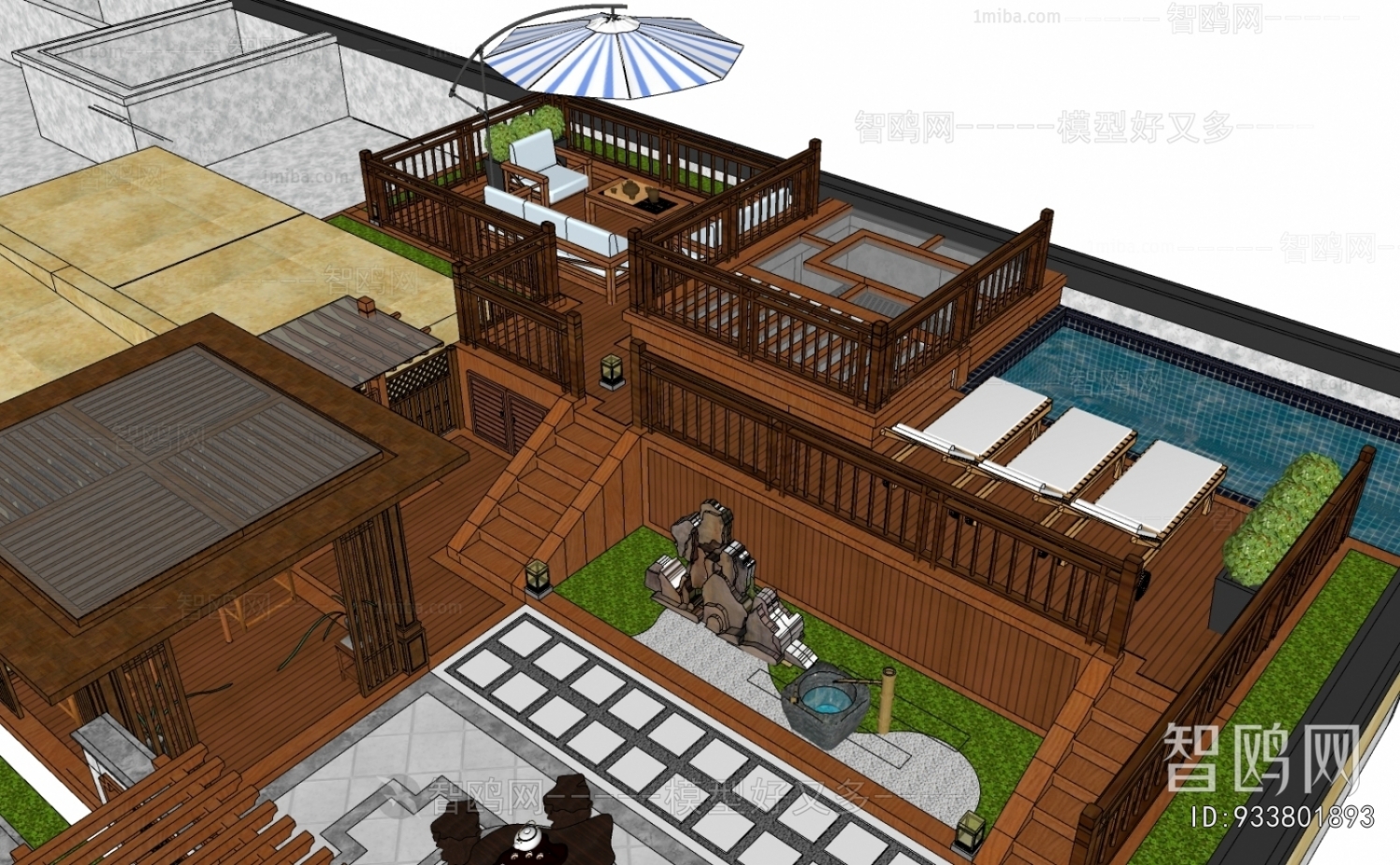 New Chinese Style Courtyard/landscape