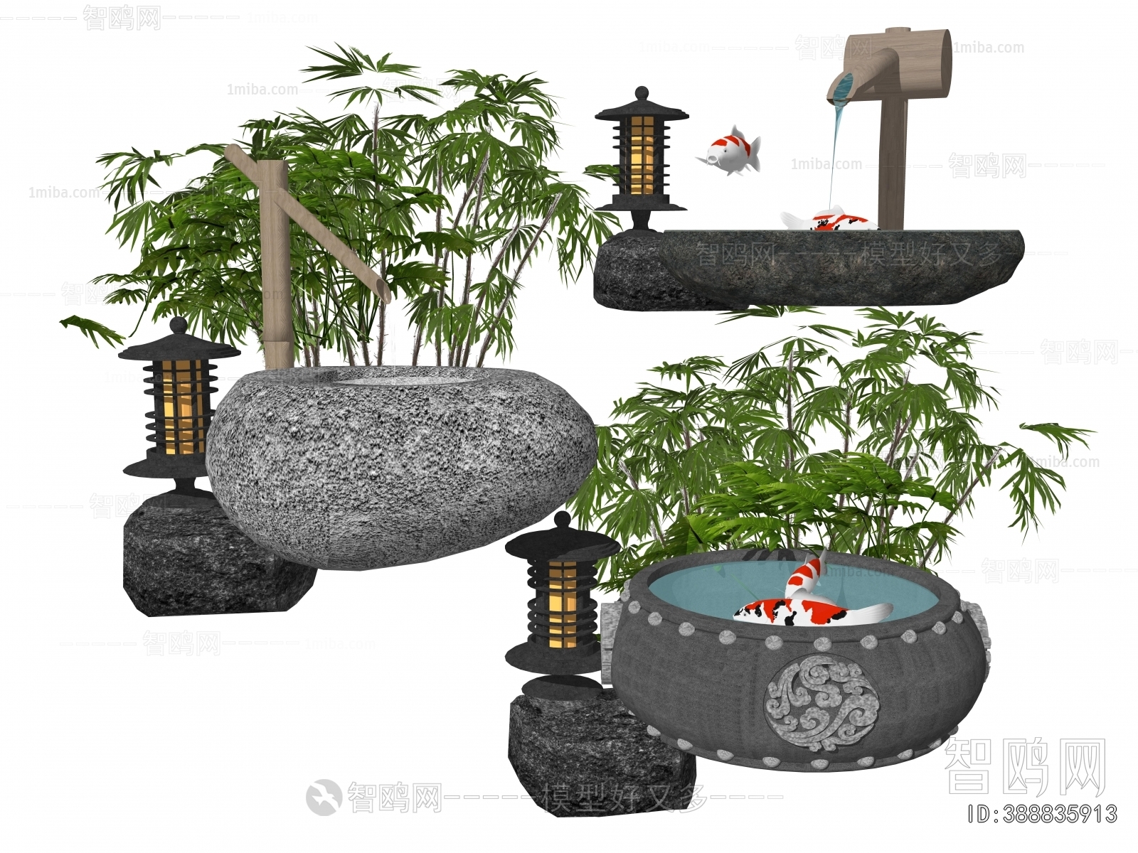 New Chinese Style Rockery Waterscape