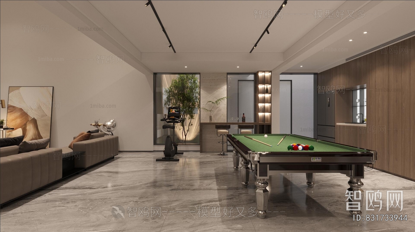 Modern Billiards Room