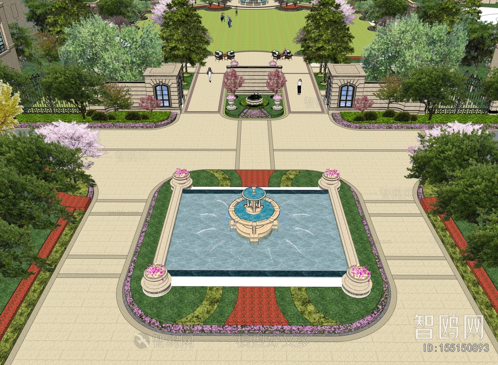 European Style Garden Landscape