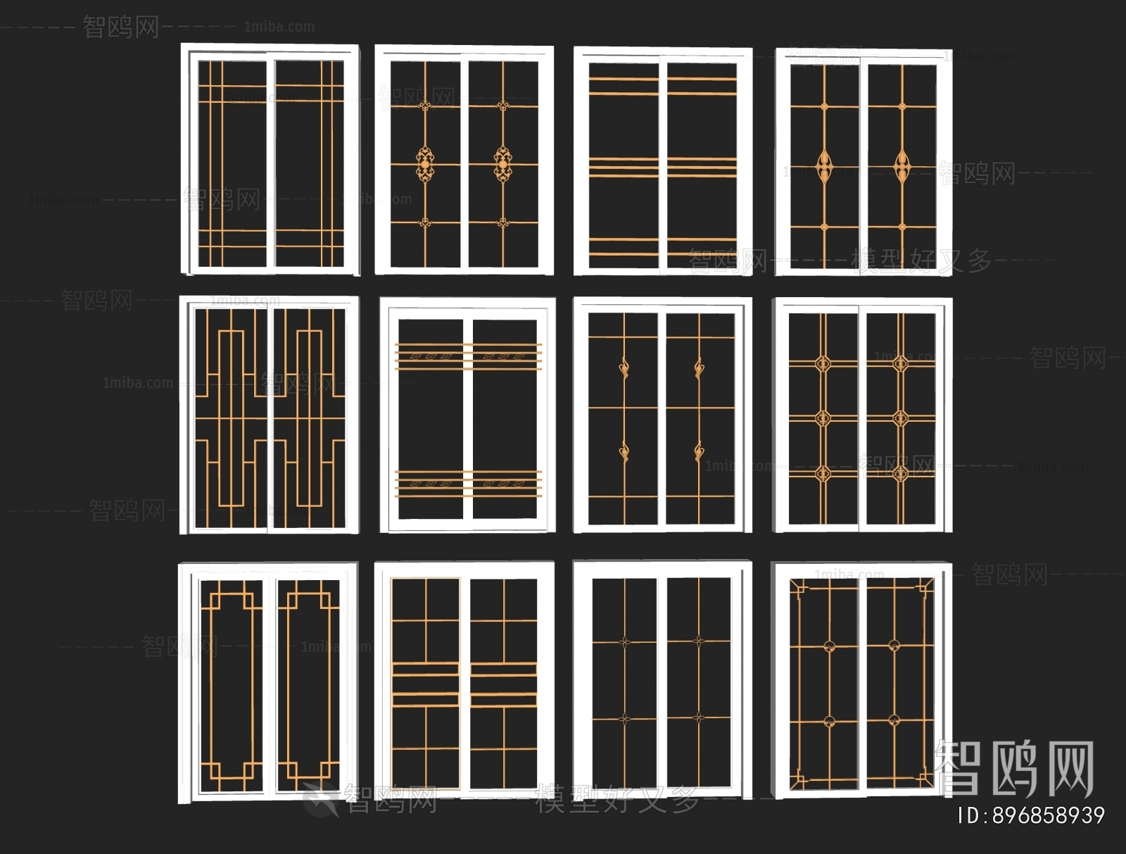 New Chinese Style Sliding Door