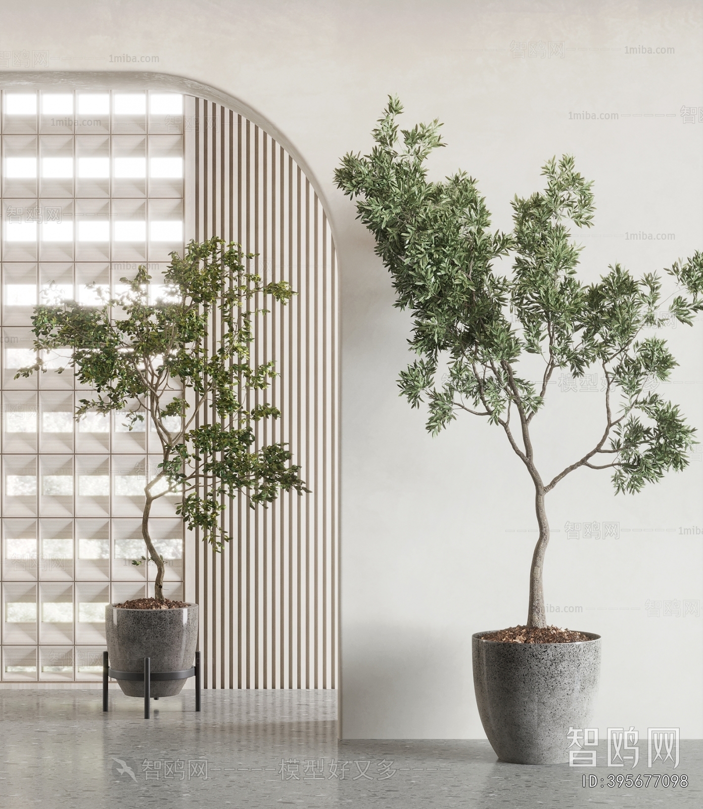 Modern Ground Green Plant Potted Plants