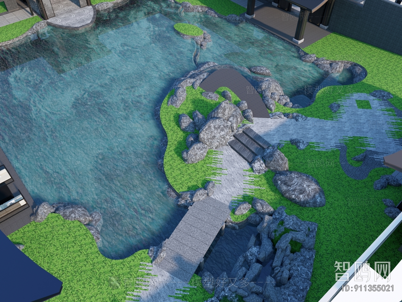 New Chinese Style Courtyard/landscape