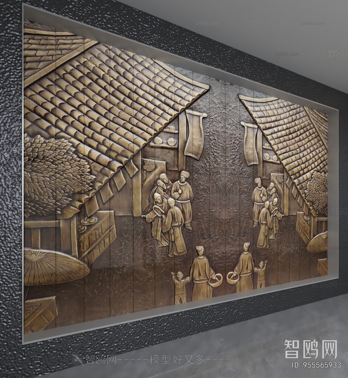 New Chinese Style TV Wall