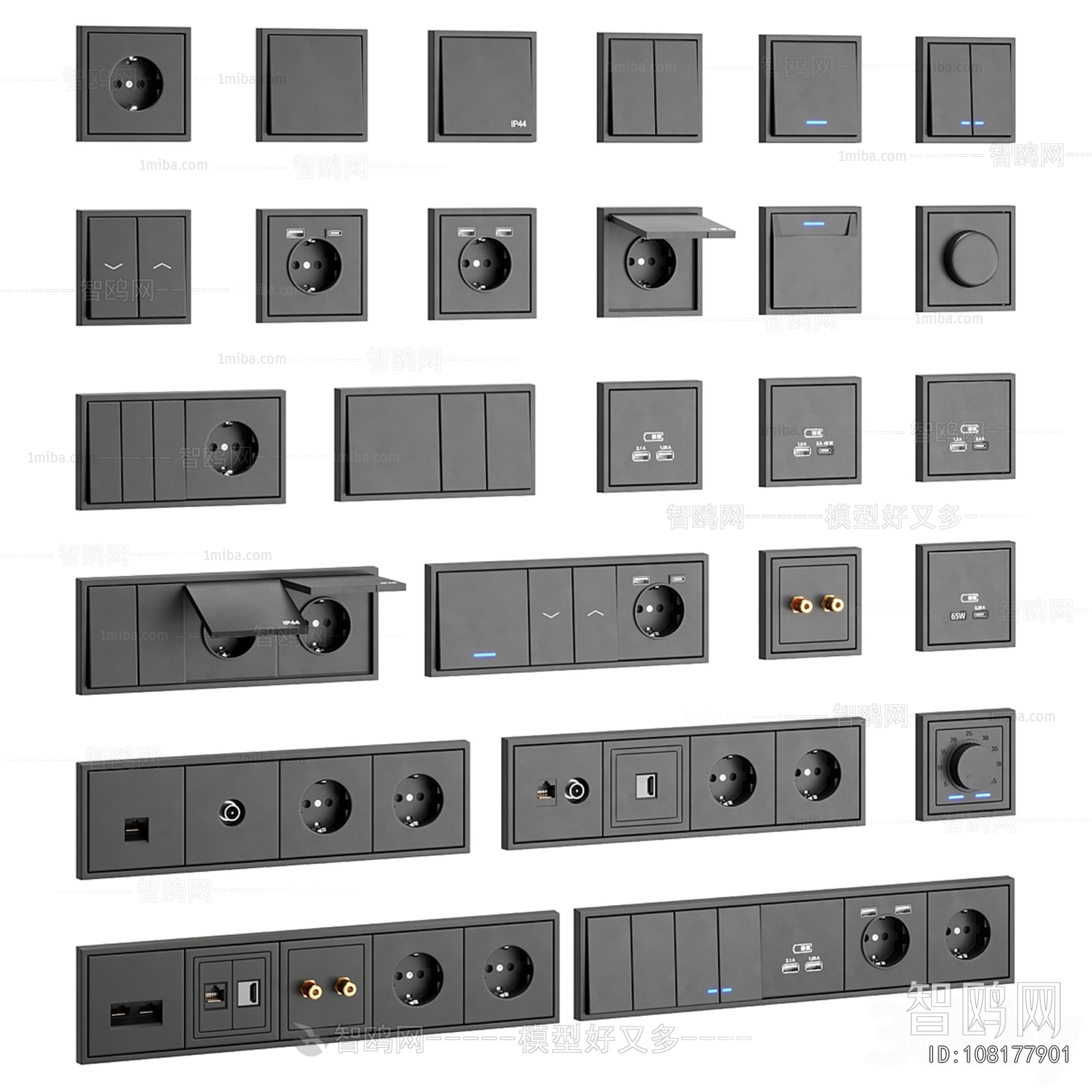 Modern Switch Socket Panel