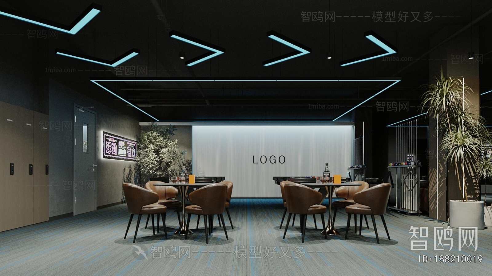 Modern Billiard Room