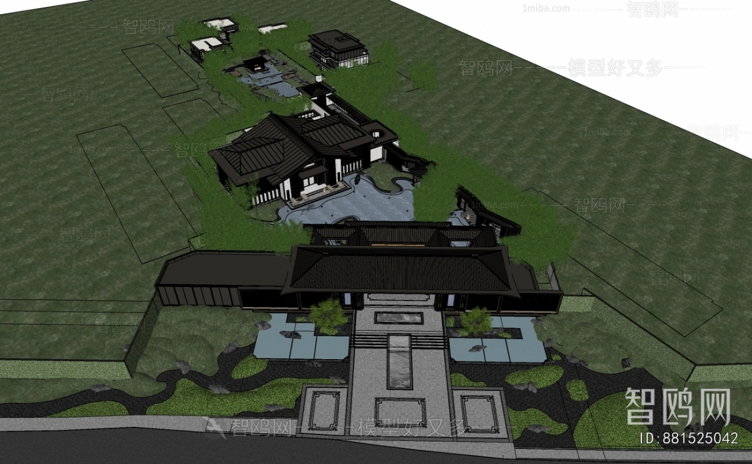 Chinese Style Architectural Bird's-eye View Planning