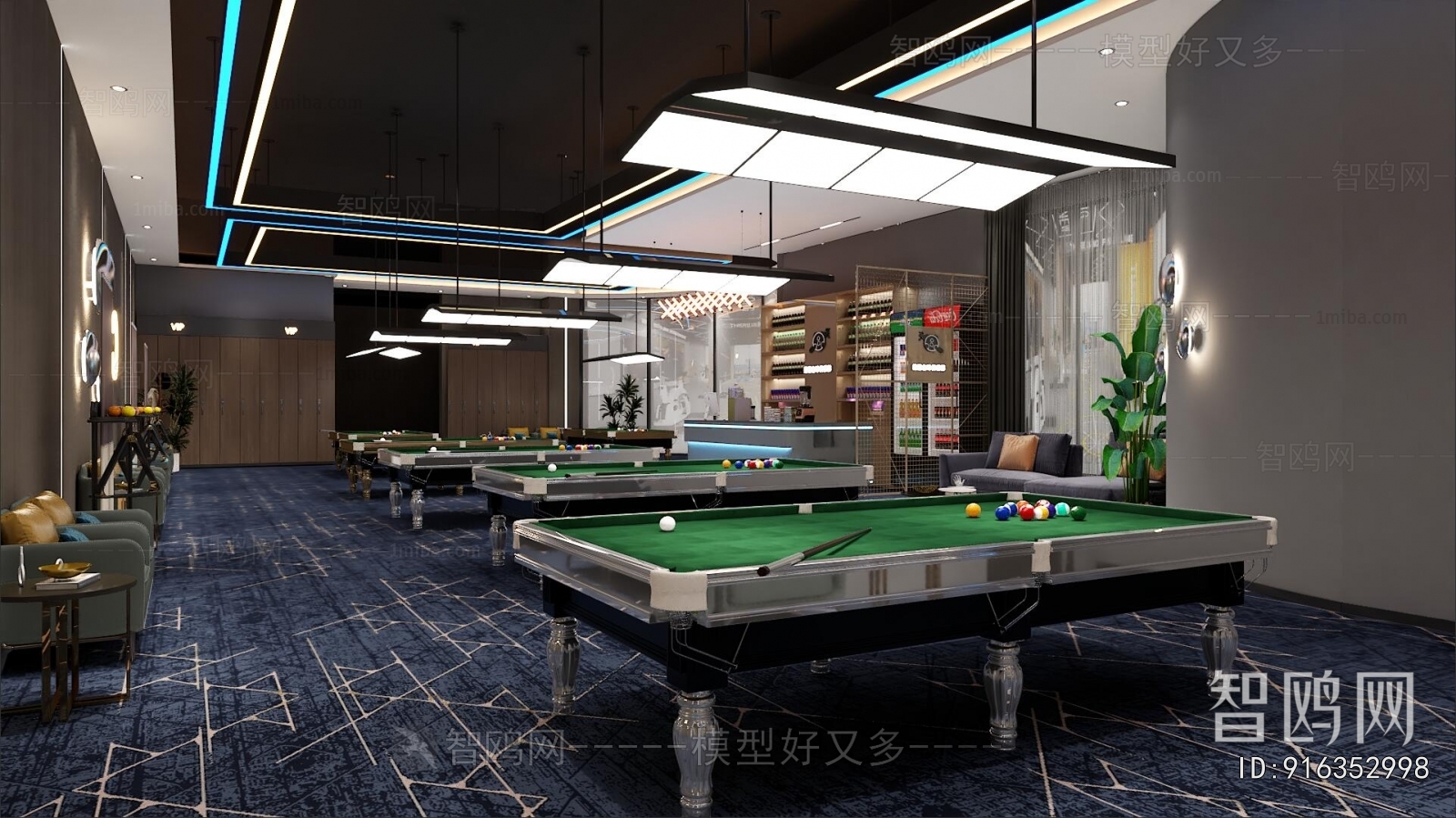 Modern Billiard Room