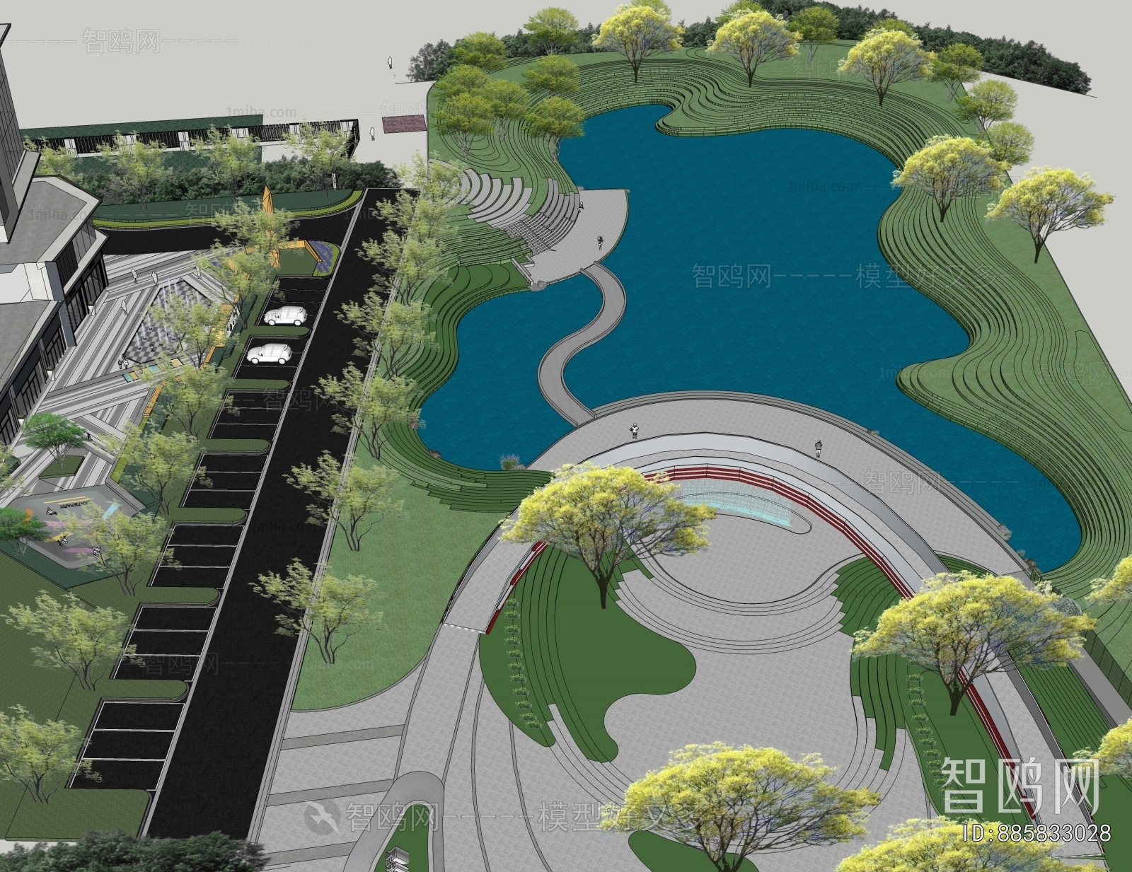 Modern Park Landscape