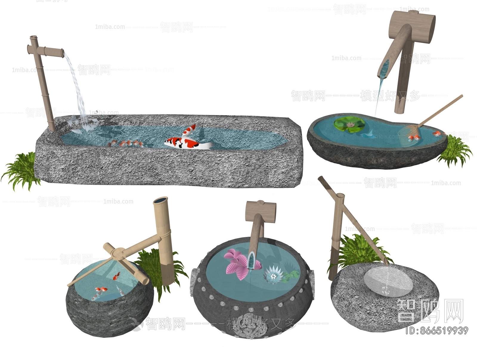 New Chinese Style Rockery Waterscape