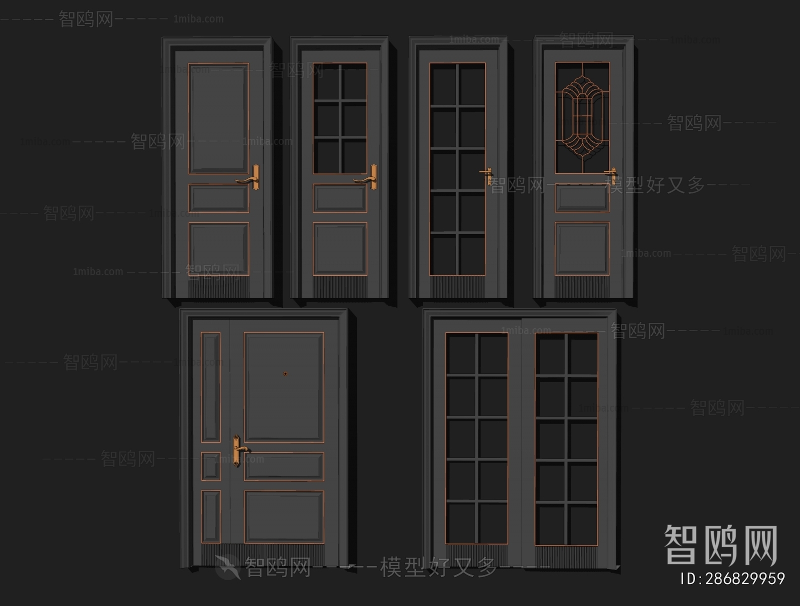 New Chinese Style Single Door