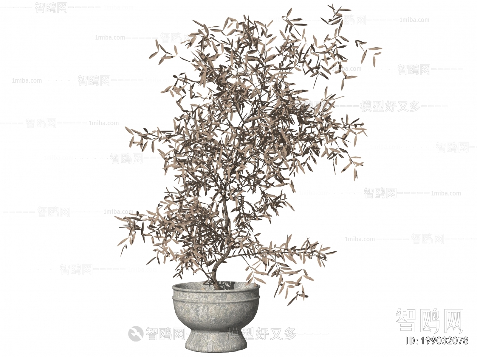 Modern Ground Green Plant Potted Plants