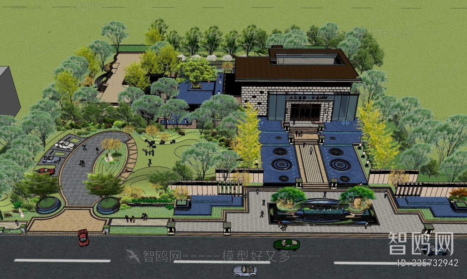 Modern Architectural Bird's-eye View Planning