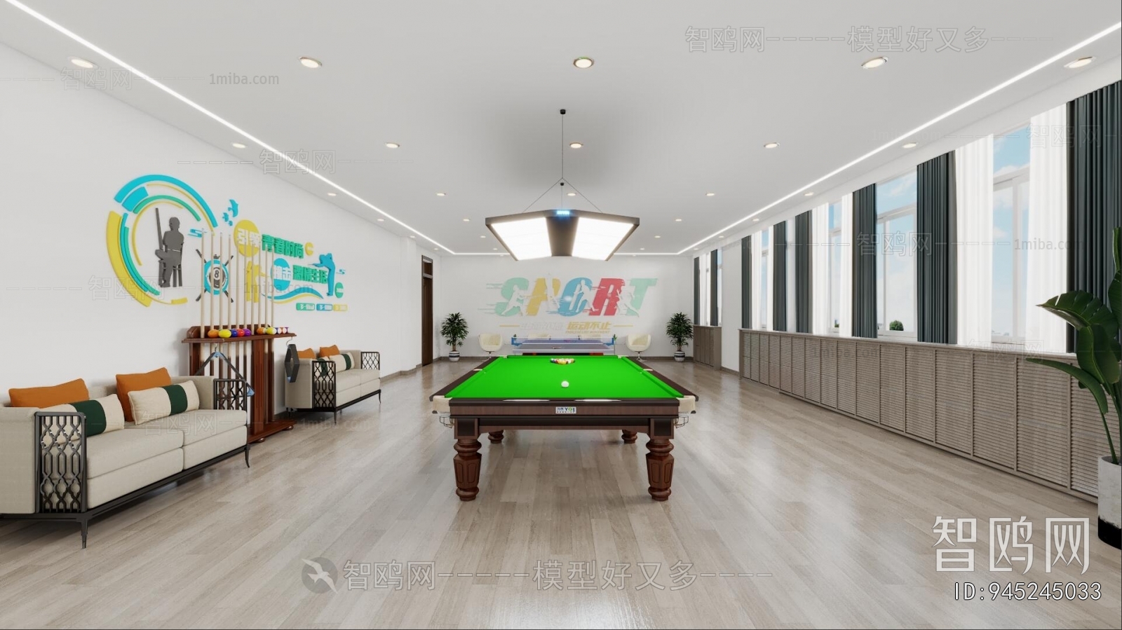 Modern Billiard Room