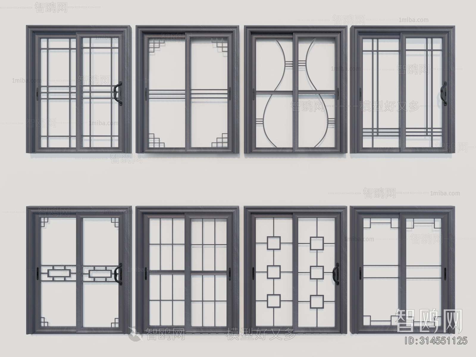 New Chinese Style Sliding Door