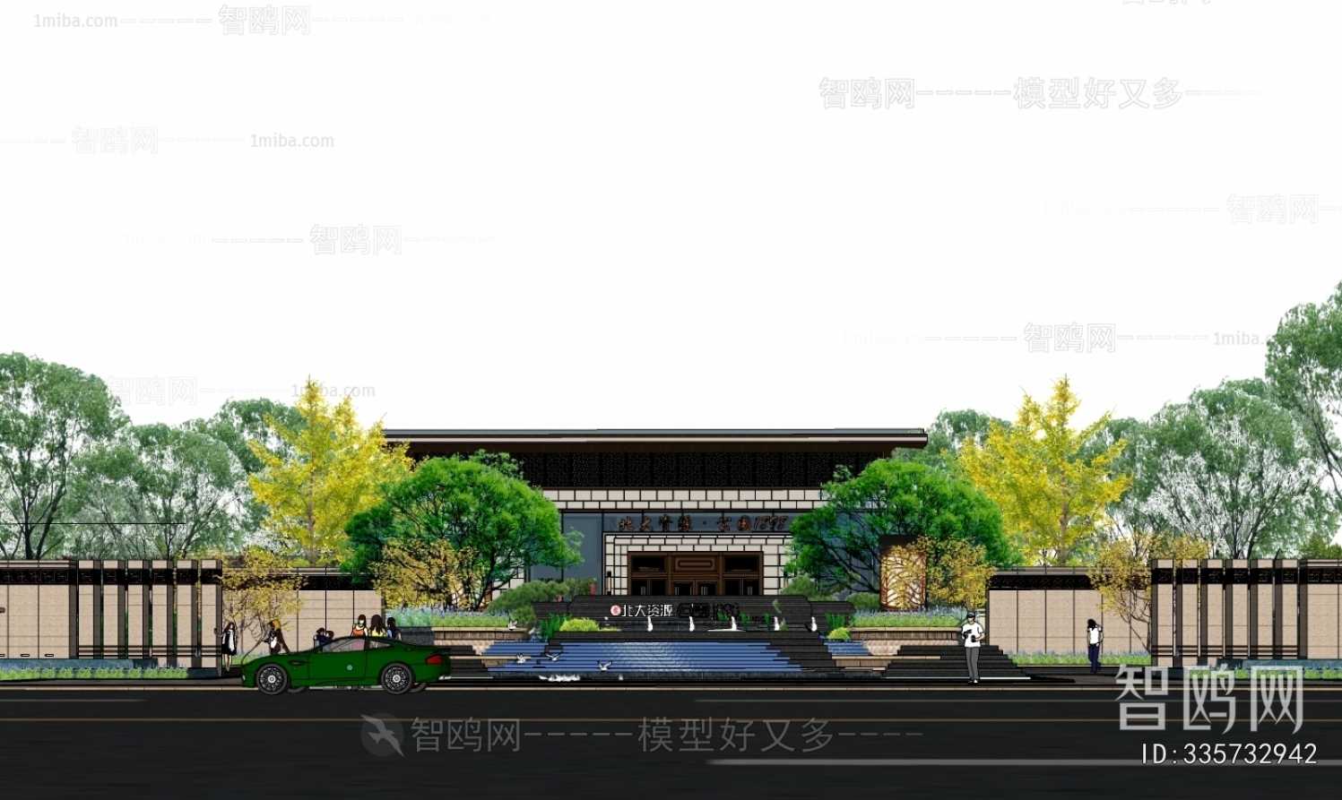 Modern Architectural Bird's-eye View Planning