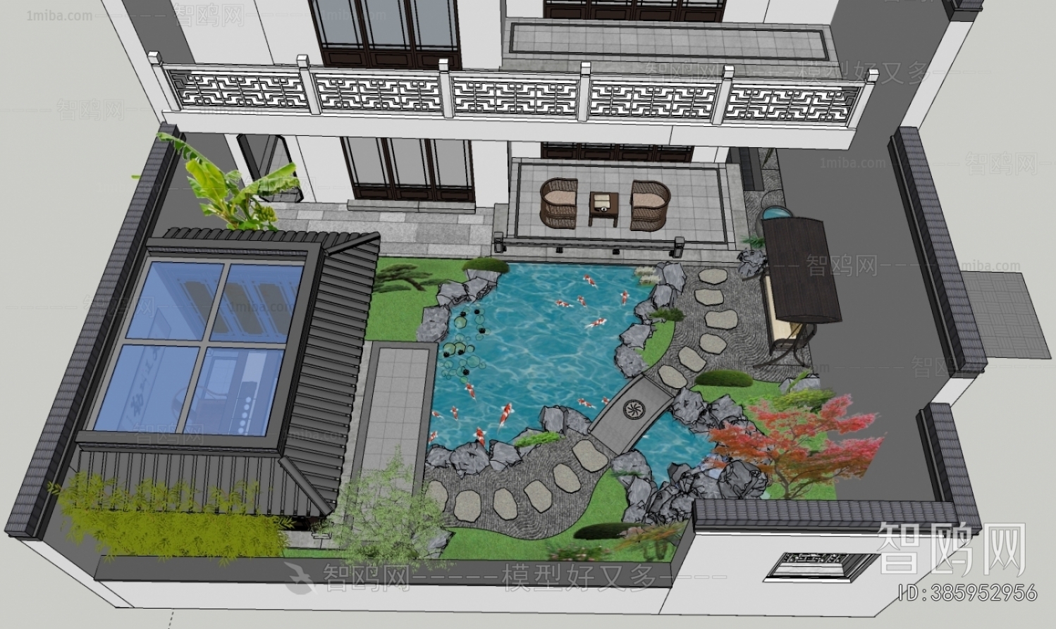 New Chinese Style Courtyard/landscape