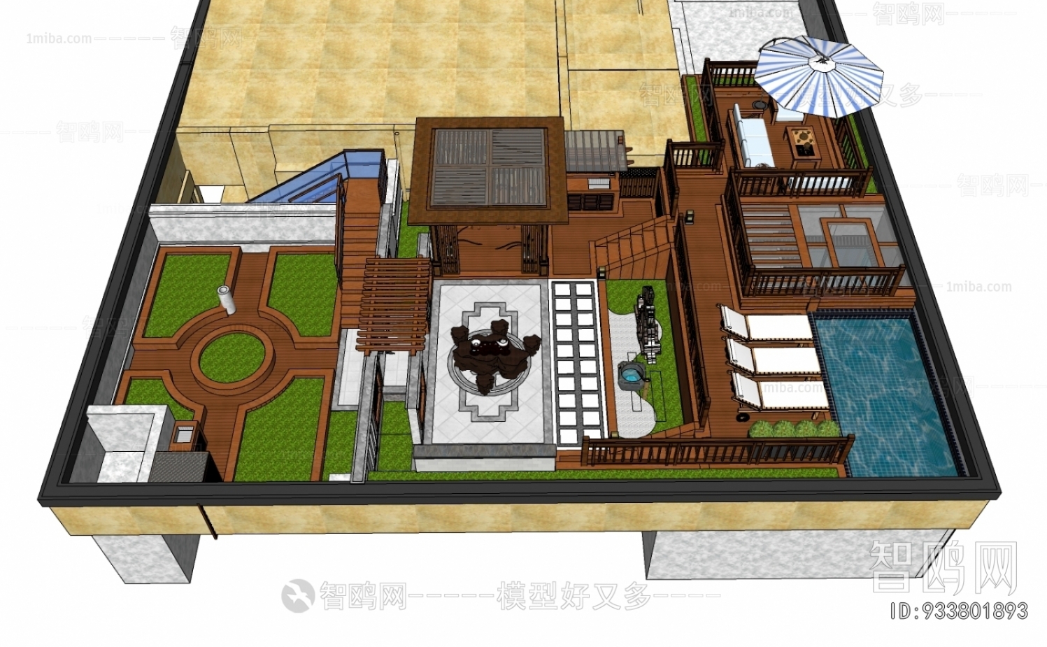 New Chinese Style Courtyard/landscape