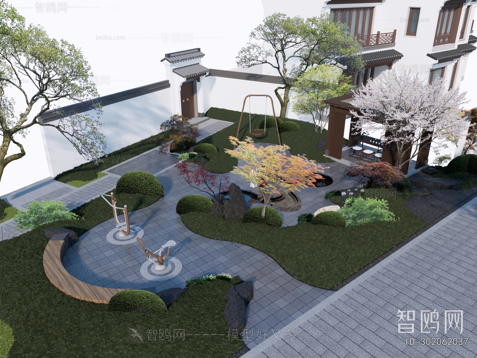 New Chinese Style Park Landscape