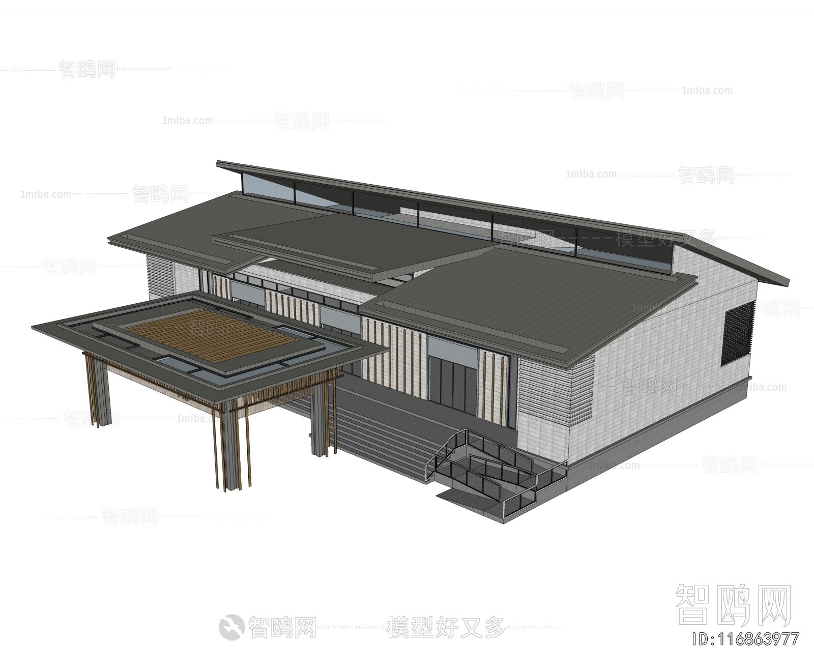 New Chinese Style Architecture Of Artistic Style