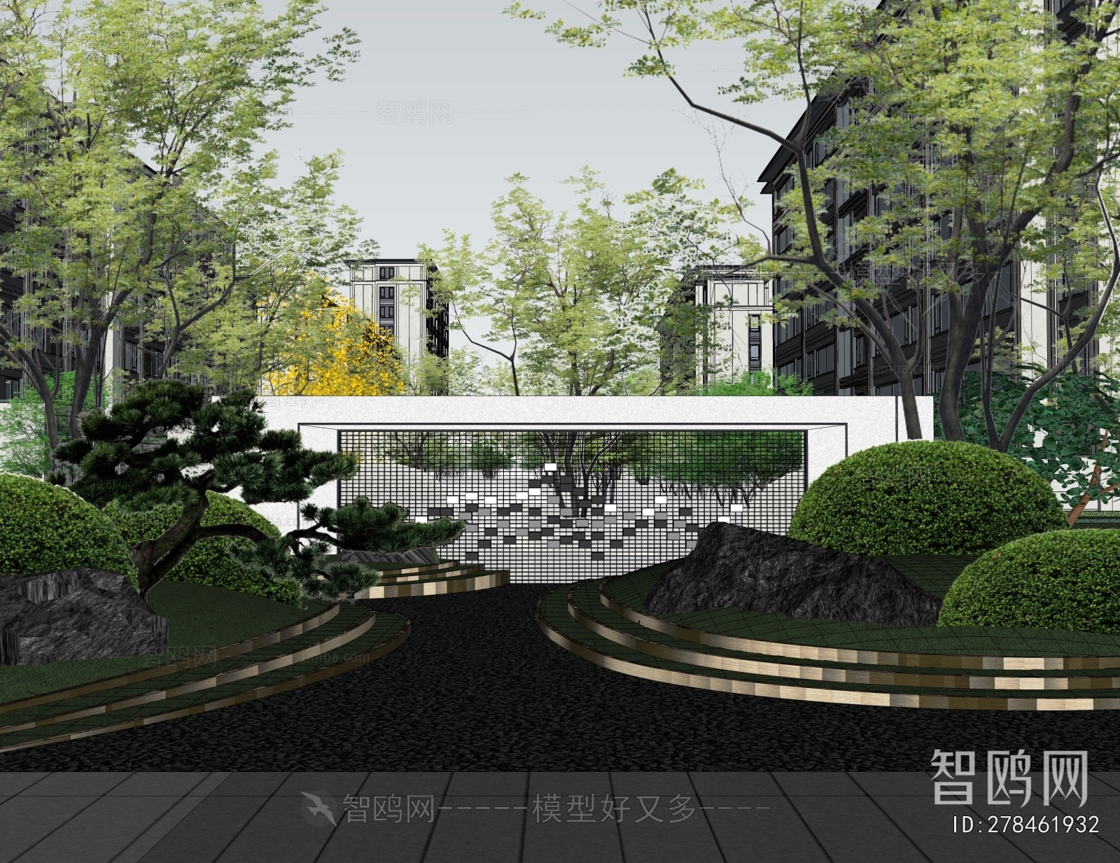 Modern Architectural Bird's-eye View Planning