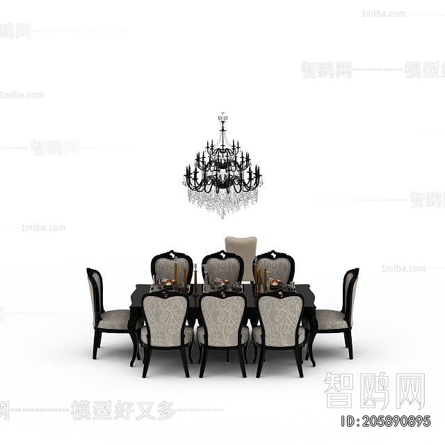 European Style Dining Table And Chairs
