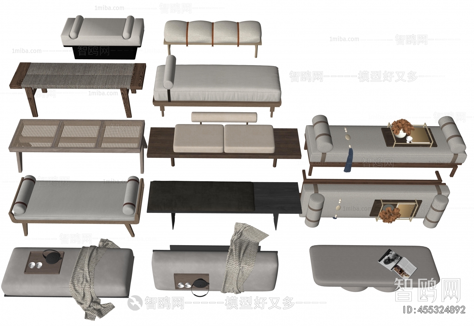 New Chinese Style Bench