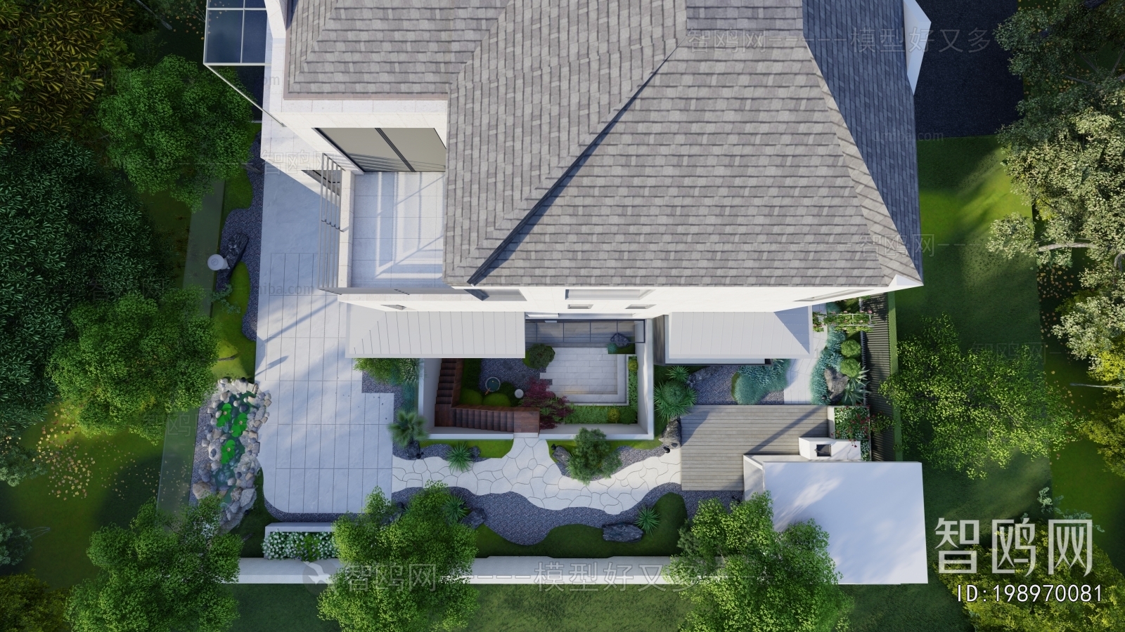 Modern Courtyard/landscape