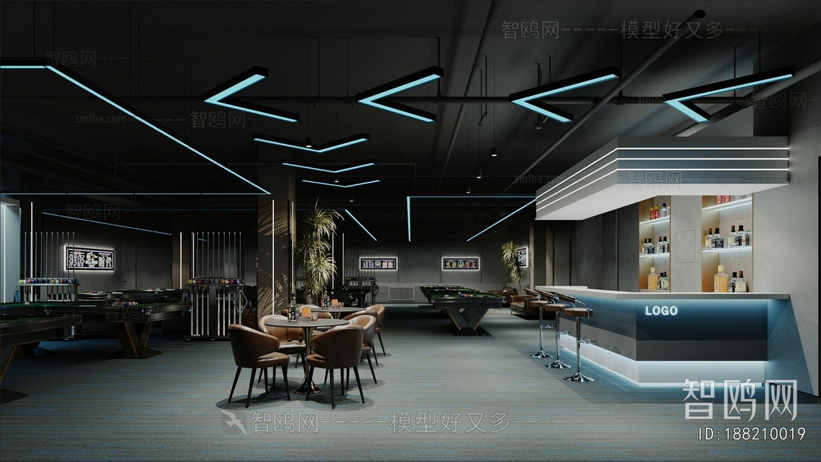 Modern Billiard Room