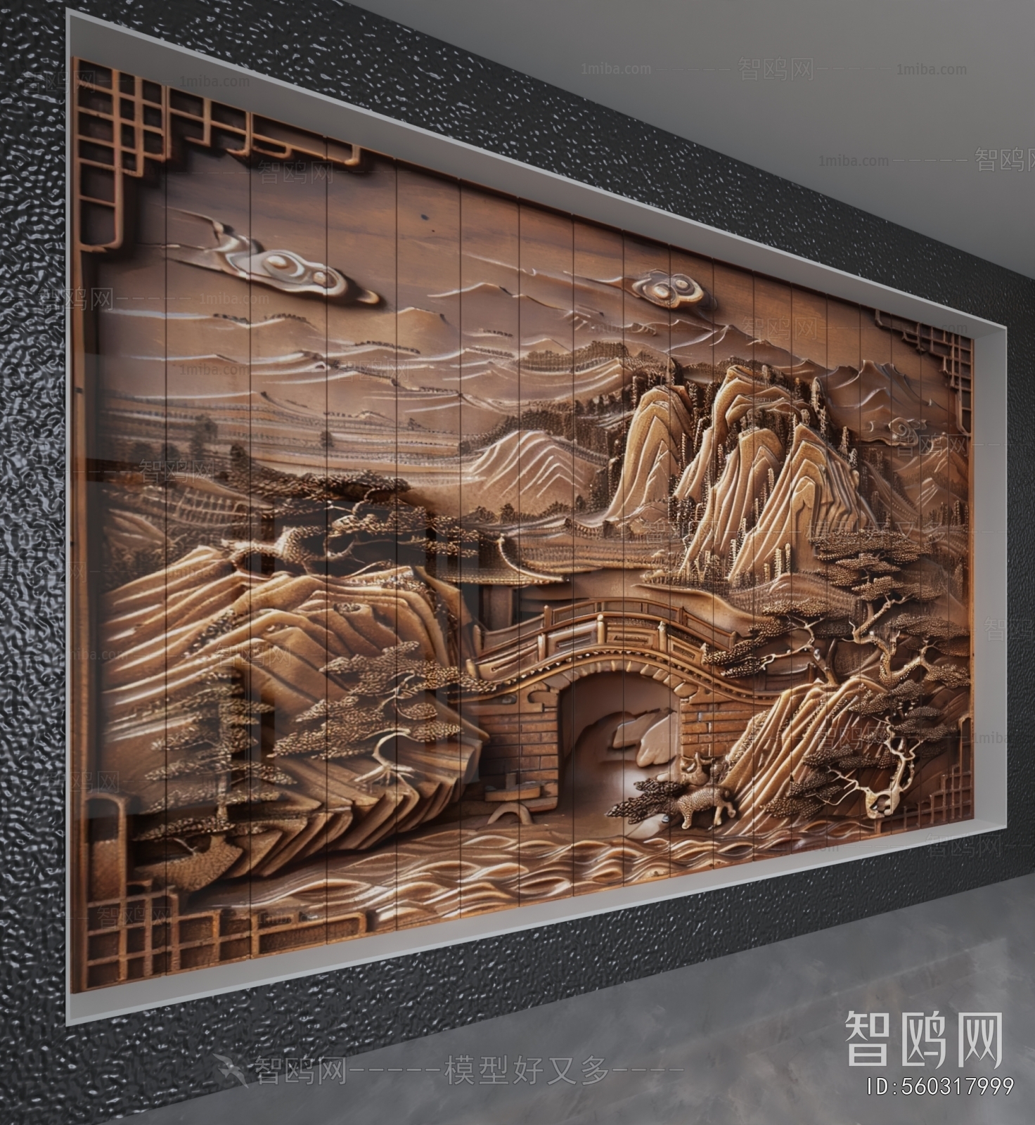 New Chinese Style TV Wall