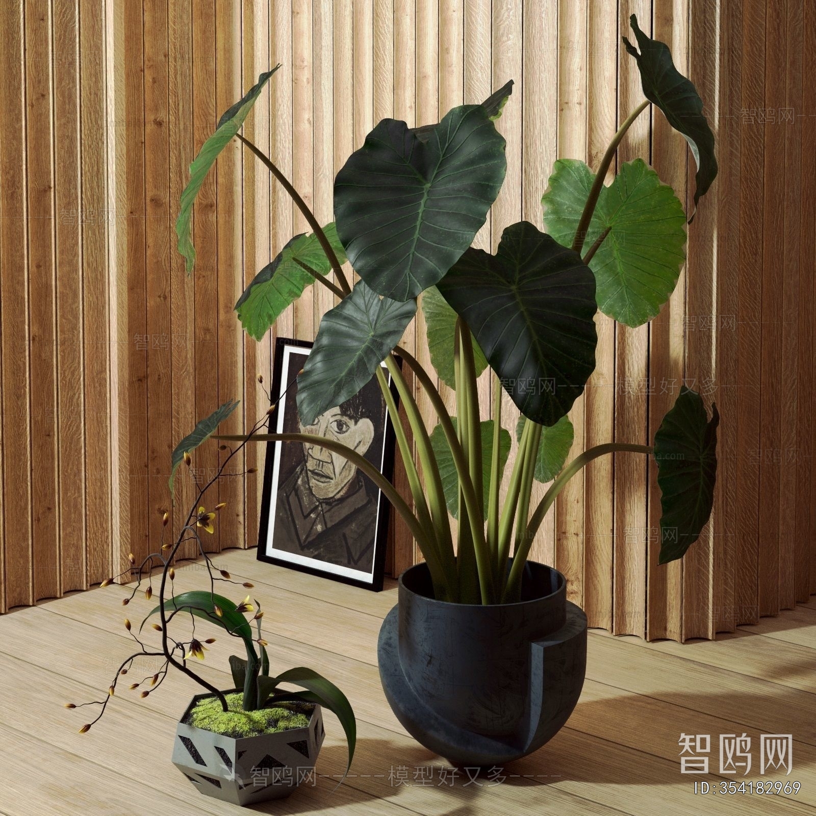 Modern Ground Green Plant Potted Plants