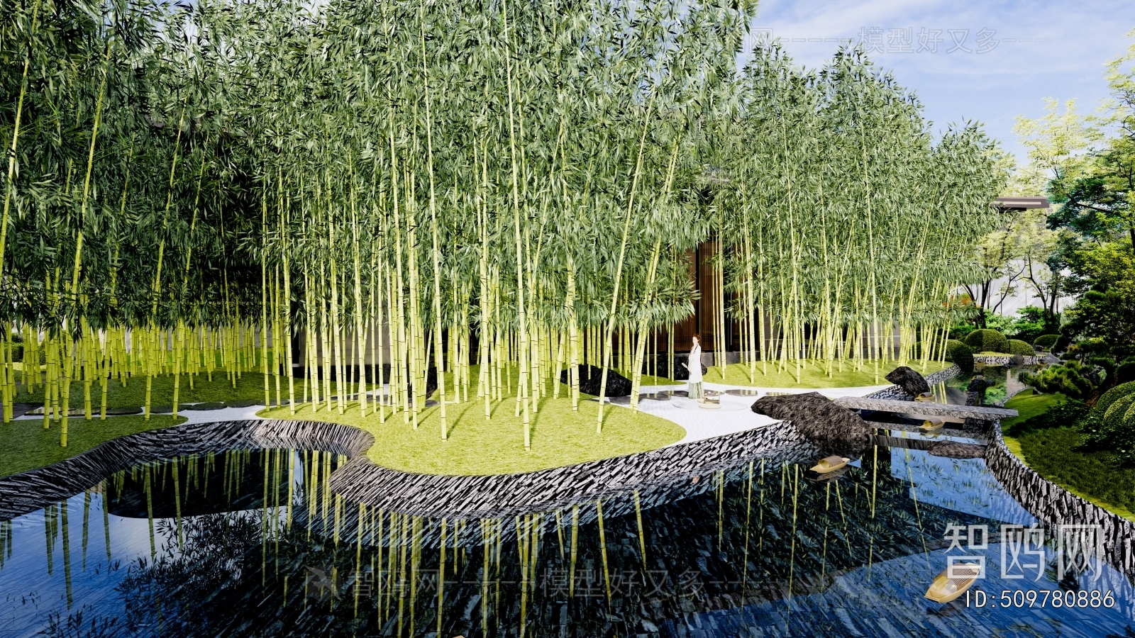 New Chinese Style Courtyard/landscape