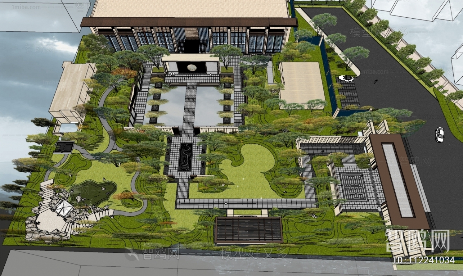 Modern Architectural Bird's-eye View Planning