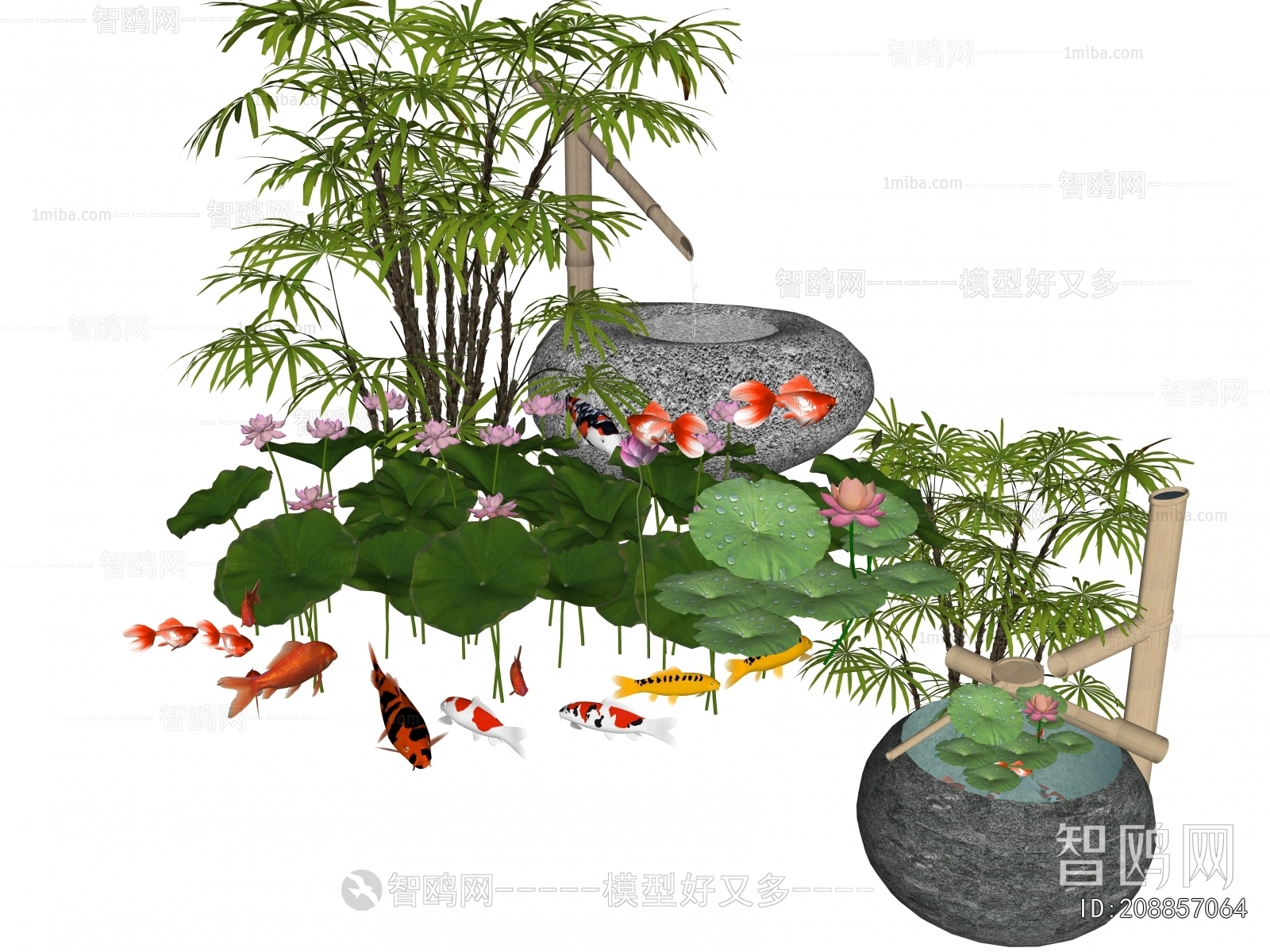 New Chinese Style Rockery Waterscape
