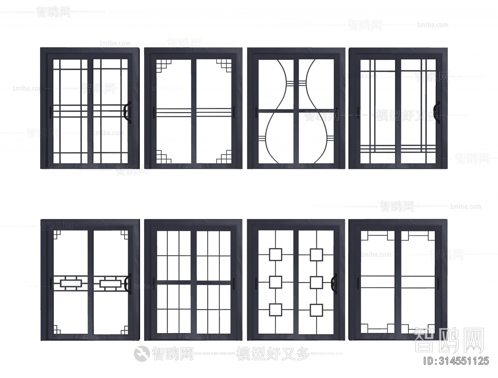 New Chinese Style Sliding Door