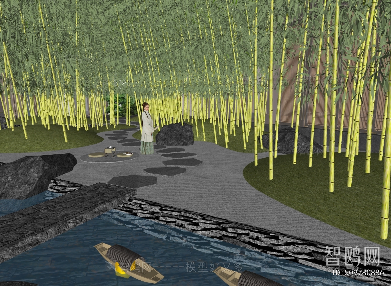 New Chinese Style Courtyard/landscape