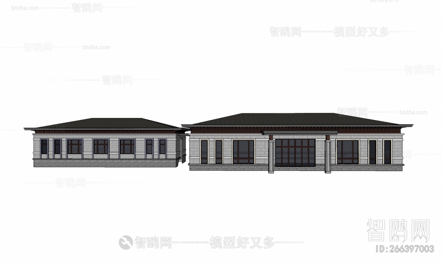 New Chinese Style Architecture Of Artistic Style