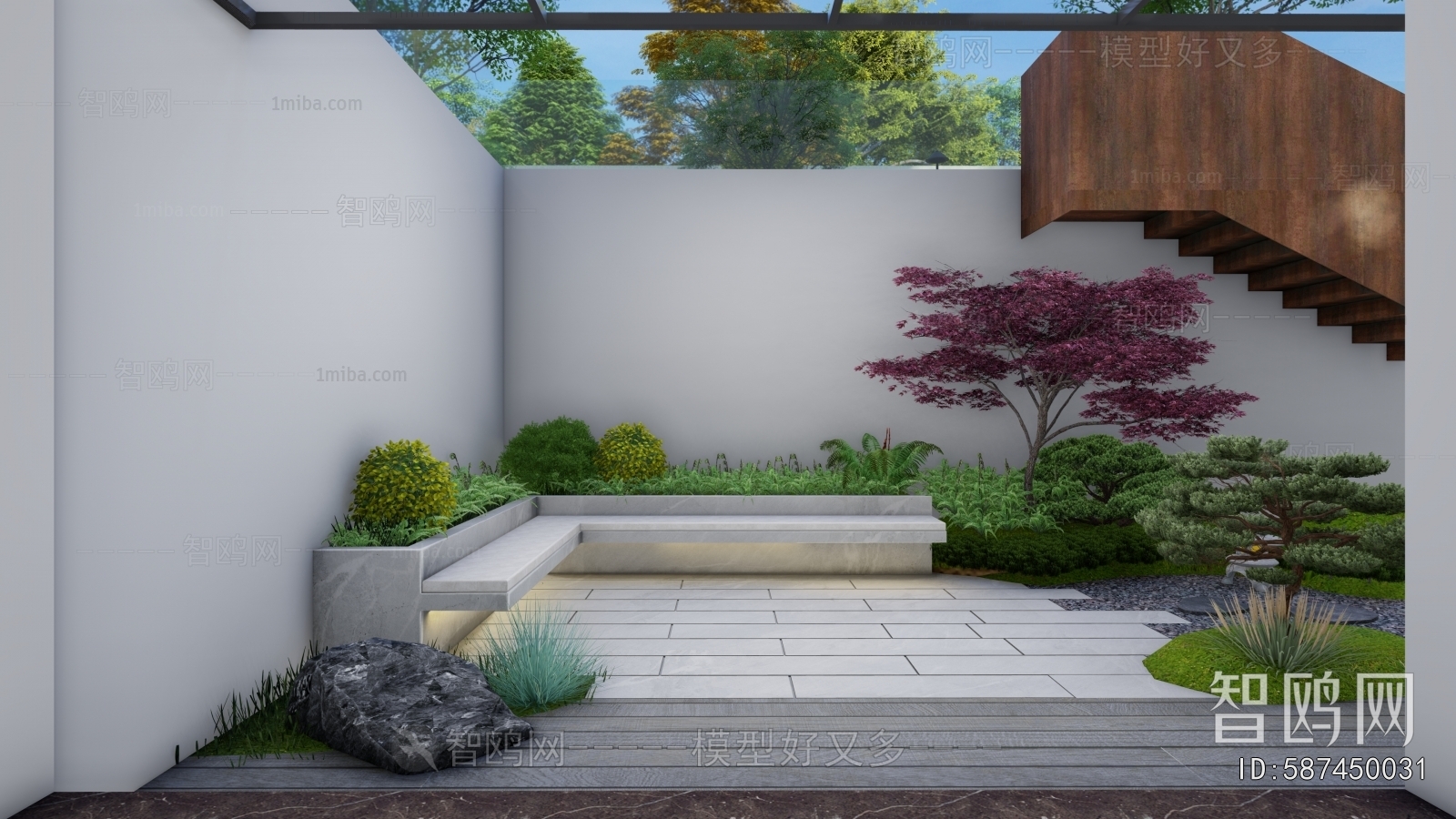 Modern Courtyard/landscape