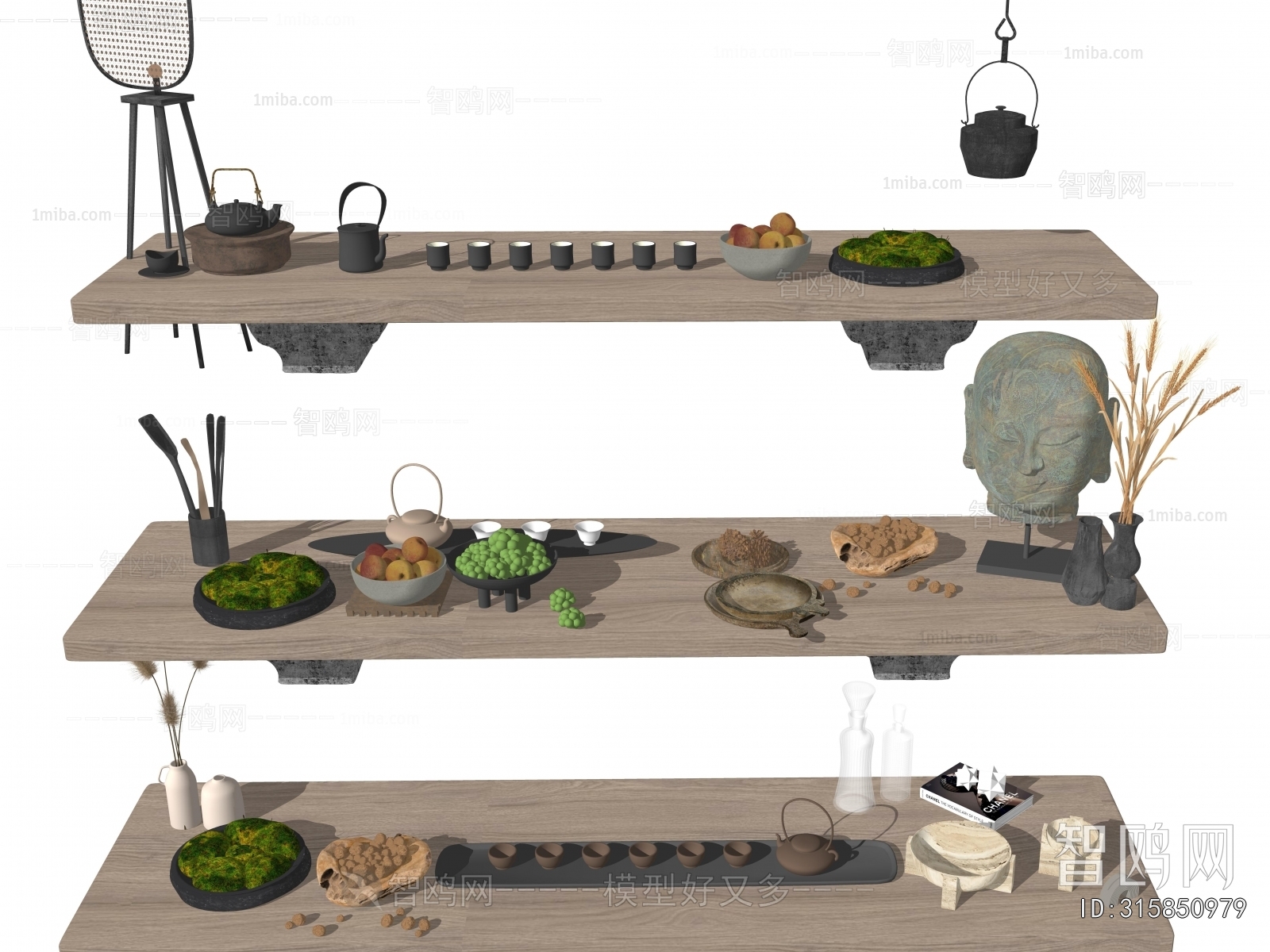 Wabi-sabi Style Tea Tables And Chairs