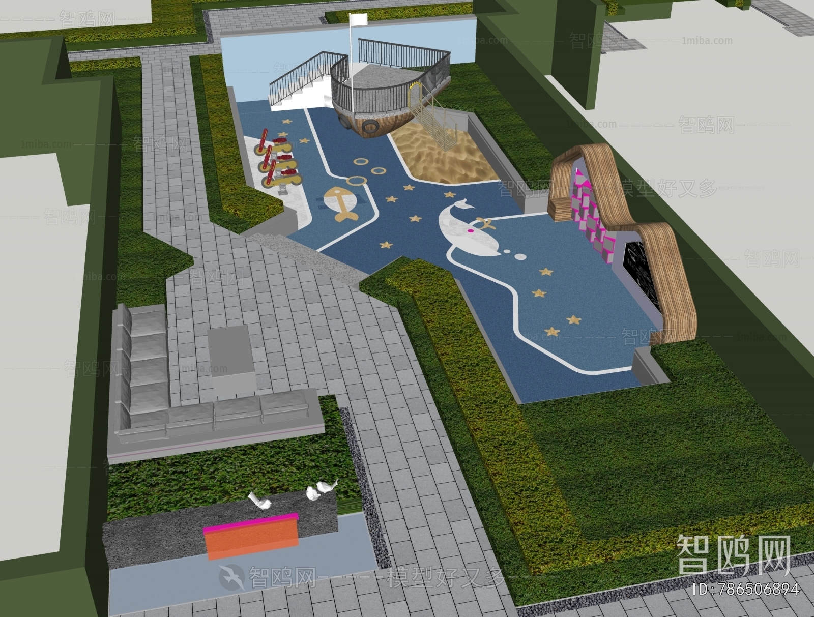 Modern Park Landscape