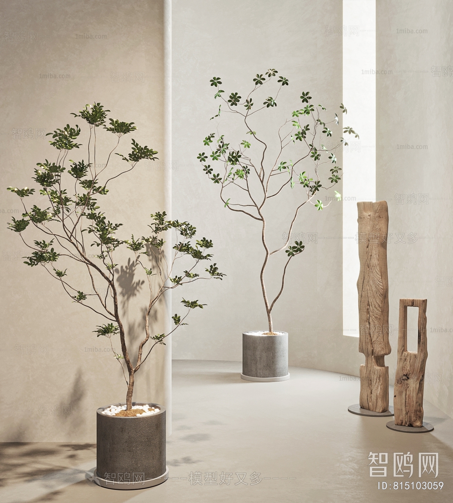 Modern Ground Green Plant Potted Plants